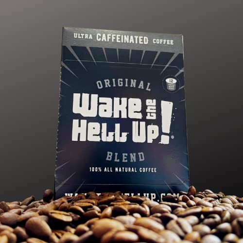 Wake The Hell Up! Ultra-Caffeinated Dark Roast Single Serve Coffee Pods | 12 CT, 2.0 Compatible