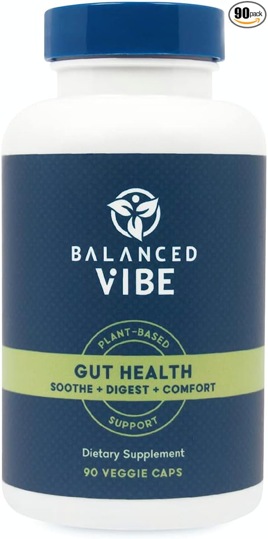 Balanced Vibe 7-in-1 Organic Gut Health Supplement Wellness(90 ct)