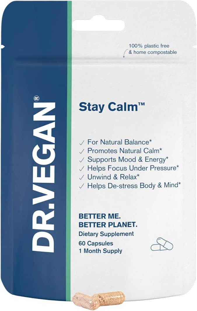 DR.VEGAN Stay Calm Stress Relief Supplement, 60 Supplements