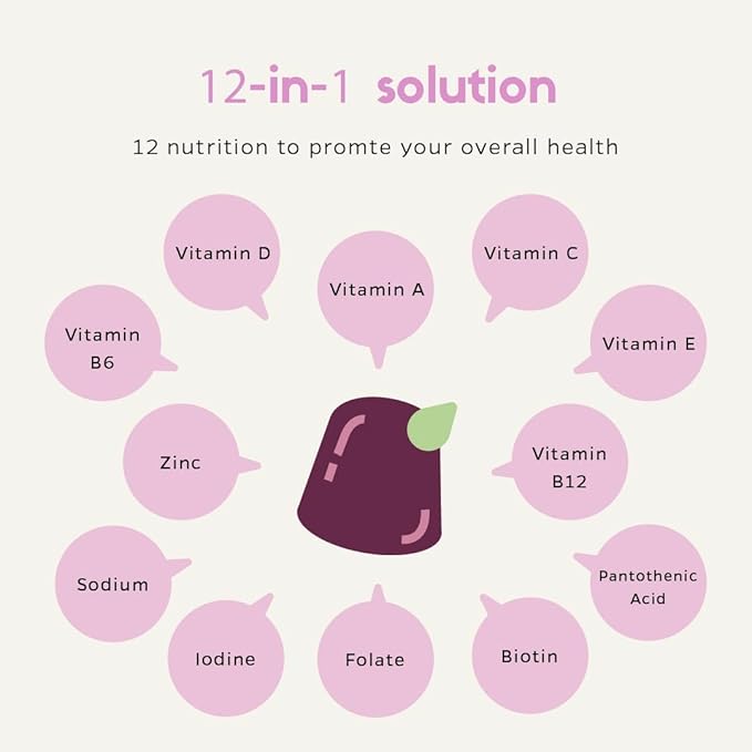 Zenkgo Women's Multivitamin Gummies, Supports Skin, (60Ct/30Day)