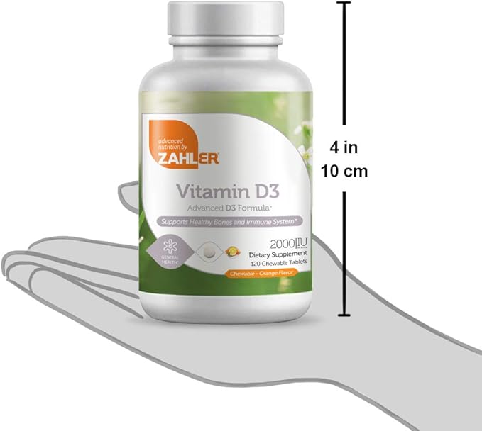 Zahler VITAMIN D3 CHEWABLE 2000IU, an 120 Great