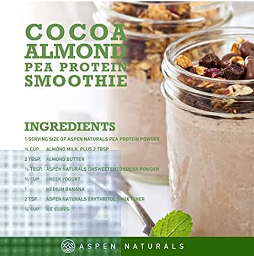 Aspen Naturals Pea Protein Powder 5 Lb – Muscle Growth, Digestion, Fullness & Heart Health Support | Unflavored, Plant Based, Soy- & Gluten-Free, Non-GMO, Vegan, Keto & Low Carb | 26g of Protein
