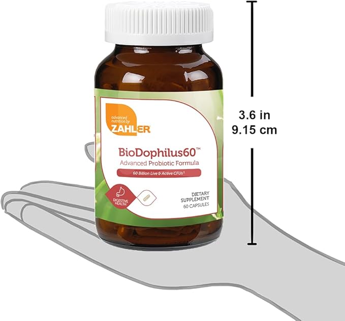 Zahler BioDophilus High Potency Probiotic Formula 60 Billion 60 Capsules