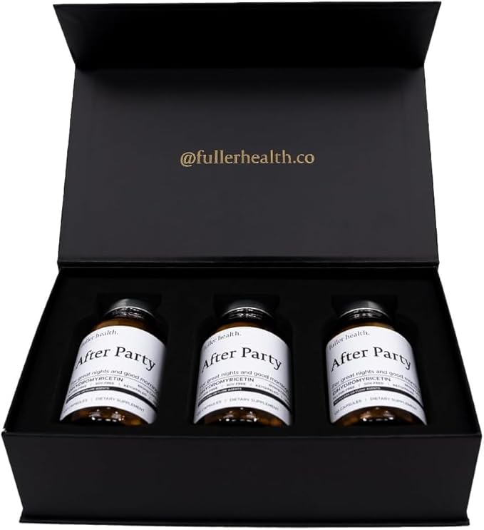 After Party DHM Dihydromyricetin Supplement | Supports Liver, Metabolism, Energy Levels, Post-Celebration Relief | Feel Refreshed, 650mg Per Pill | 3 Bottles, 72 Servings