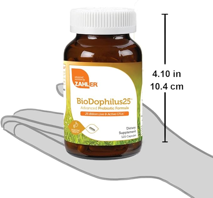 Zahler Advanced Nutrition Probiotic Nutritional Supplement 25 Billion 120 Capsules