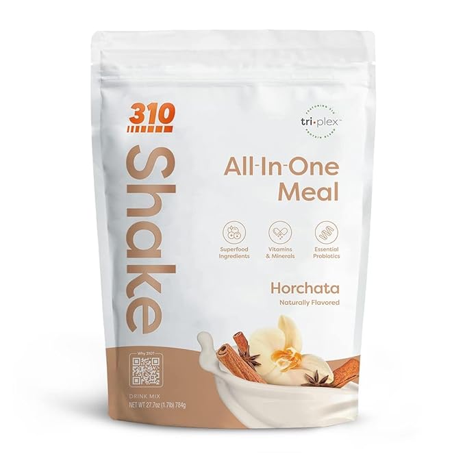 310 Nutrition All-In-One Meal Replacement Shake - Fiber-Rich Vegan Superfood Blend with Natural Sweeteners - Low Carb, Keto & Paleo Friendly, Gluten-Free, 26 Essential Vitamins & Minerals, Horchata, 28 Servings