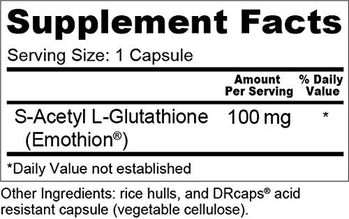 Wellness Resources Glutathione Ultra with Emothion (100mg, 90 90 Capsules)