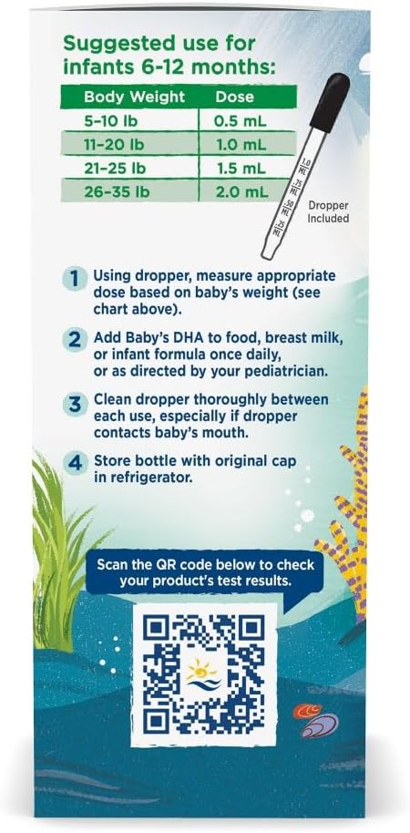 Nordic Naturals Baby’s DHA Vegetarian, Unflavored 1050 mg Omega-3-1 oz 15 Servings