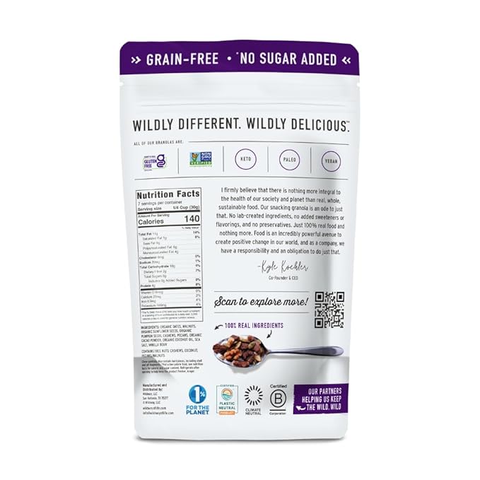 Wildway Keto Granola 8oz, 3 3 Pack