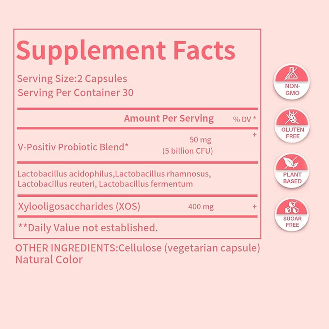 Probiotics for Women PH Balance Digestive Urinary and Immune Gut Health for Women 4 Unique Strains Supports Probiotics Healthy Vaginal Odor and Vaginal Flora 60 Ct