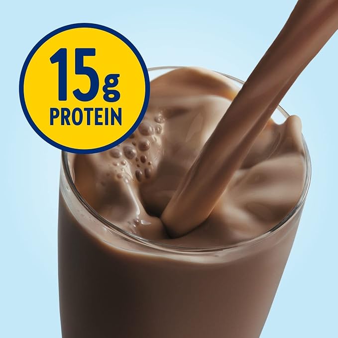 Glucerna Hunger Smart Shake, Diabetic Drink to Support Blood Sugar Management, 15g Protein, 180 Calories, Classic Chocolate, 10-fl-oz Bottle, 24 Count