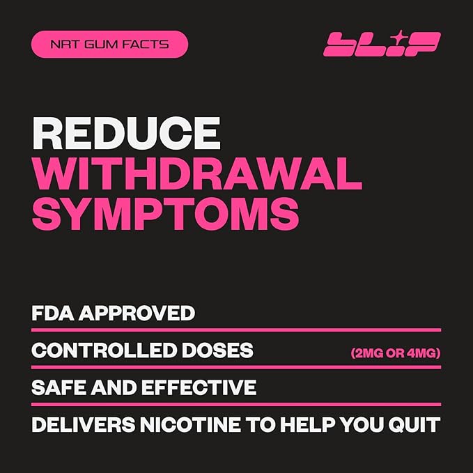 Blip NRT Nicotine Gum 4mg Fruit (20 Count)