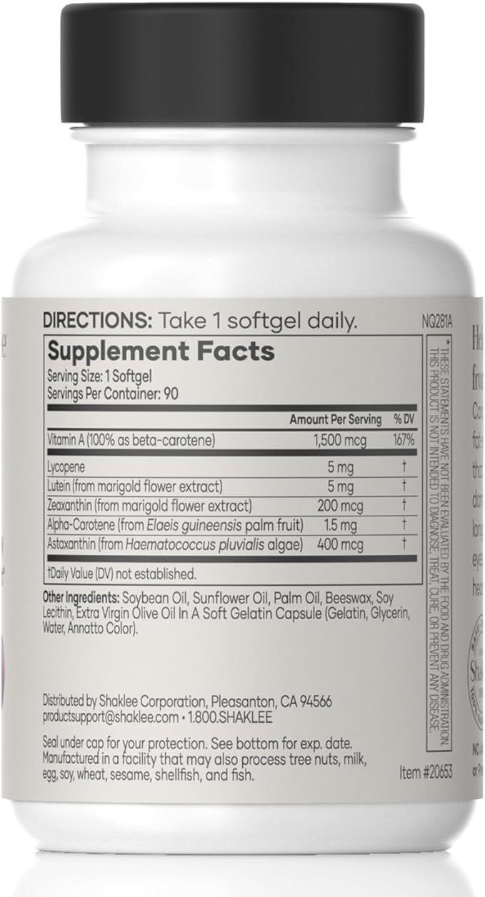 Shaklee - CarotoMax: Advanced Eye Health 6 Key 90 Softgels