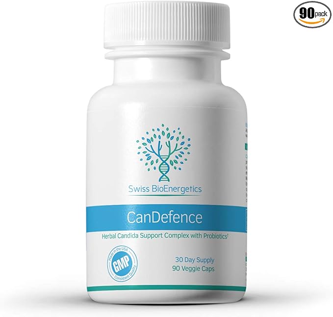 CanDefence - Candida Cleanse Ultimate Extra Strength All-in-ONE Formulation with Caprylic Acid, Probiotics and a synergistic Balance of 11 Different Botanicals - 90 Capsules
