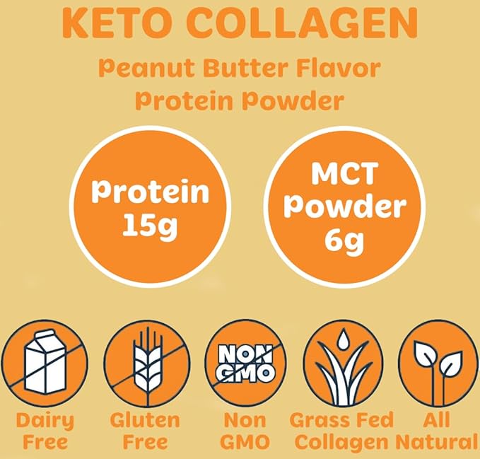 Tru-Nut Keto Collagen Protein Powder (Peanut 10.6 oz)