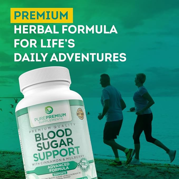 PurePremium Blood Sugar Support Supplement 120 Count