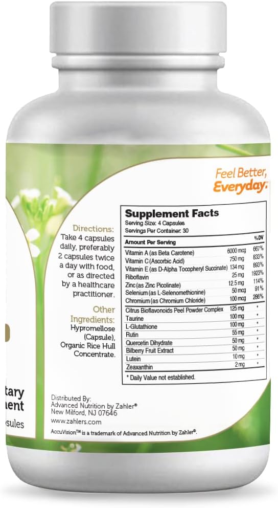 Zahler AccuVision, Advanced Eye Health Formula, 120 Capsules