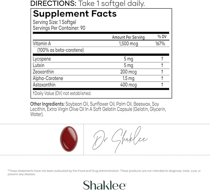 Shaklee - CarotoMax: Advanced Eye Health 6 Key 90 Softgels