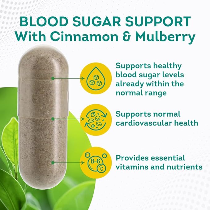 PurePremium Blood Sugar Support Supplement 120 Count