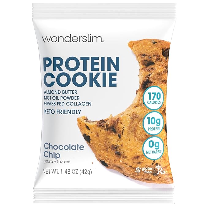 Wonderslim Protein Cookie, Variety Pack, Keto friendly, Low Carb, Gluten Free (7ct)