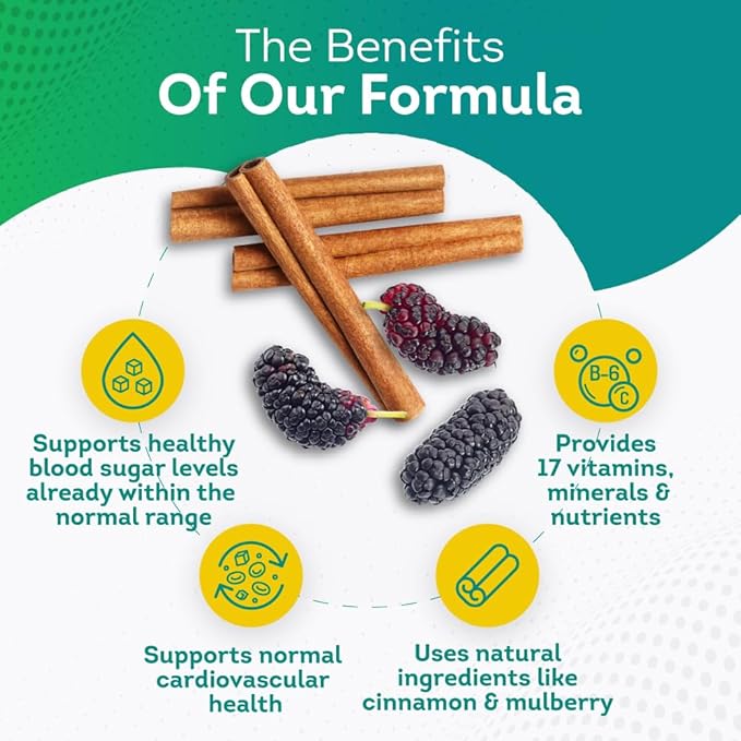 PurePremium Blood Sugar Support Supplement 120 Count