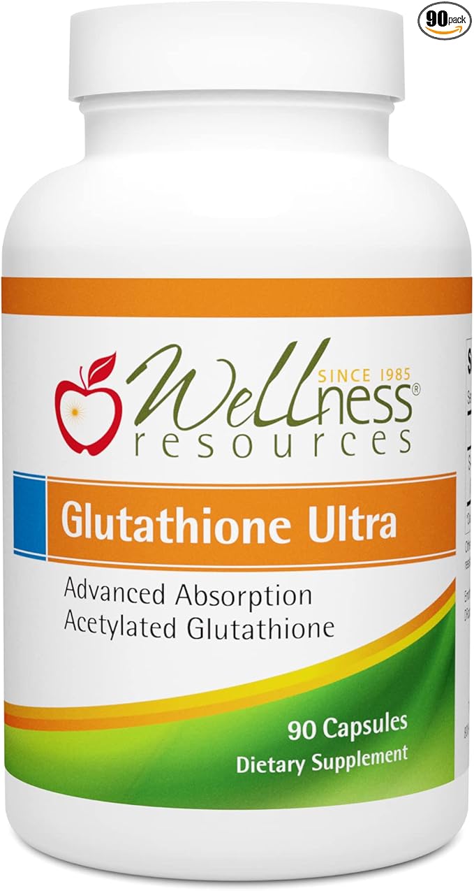 Wellness Resources Glutathione Ultra with Emothion (100mg, 90 90 Capsules)