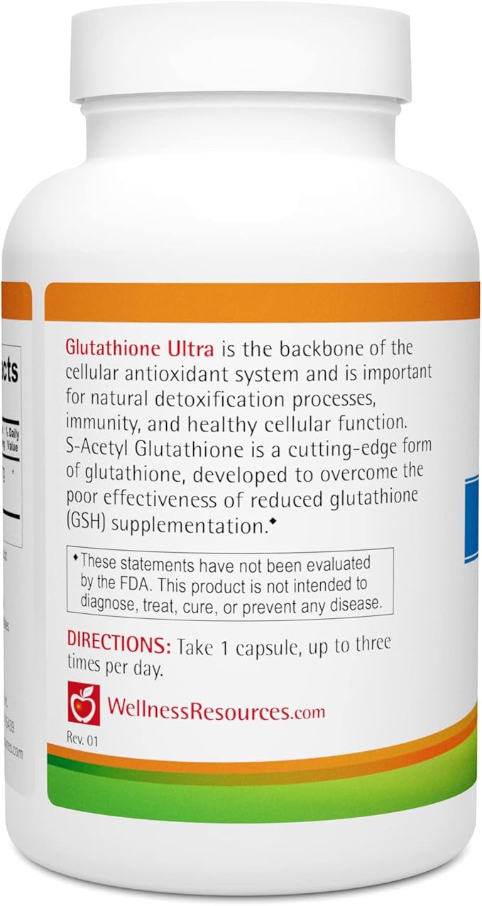 Wellness Resources Glutathione Ultra with Emothion (100mg, 90 90 Capsules)