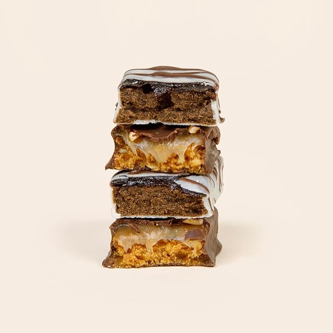 No Cow Vegan Protein Snack Bar Variety Pack, High Protein & 10g Fiber, Low Sugar, Gluten-Free, Dairy-Free, For On-the-Go Nutrition & Post-Workout (Cookies ‘n Cream, Chocolate Caramel Peanut, 6 Count)