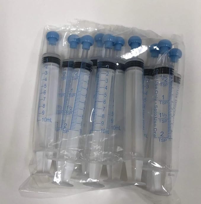 Easy Glide 10ml 10cc Oral Syringe, 100 Count