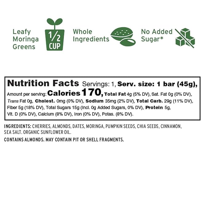 Kuli Kuli Moringa SuperFood Energy Bar, 1.6 Ounce