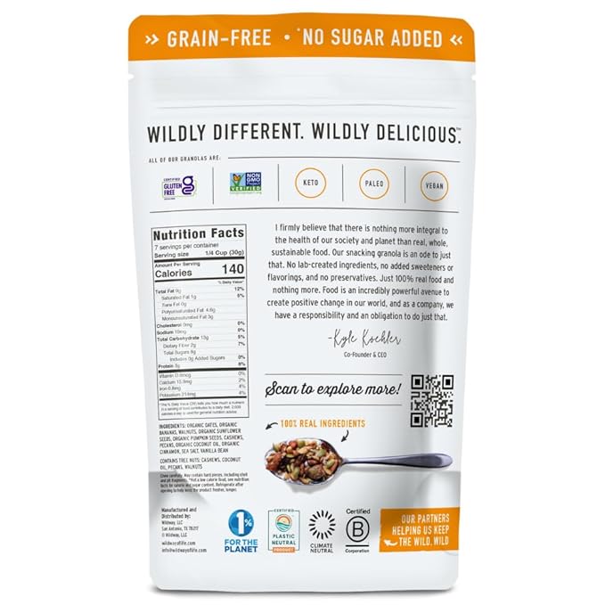 Wildway Keto Granola 8 oz, 6 Pack