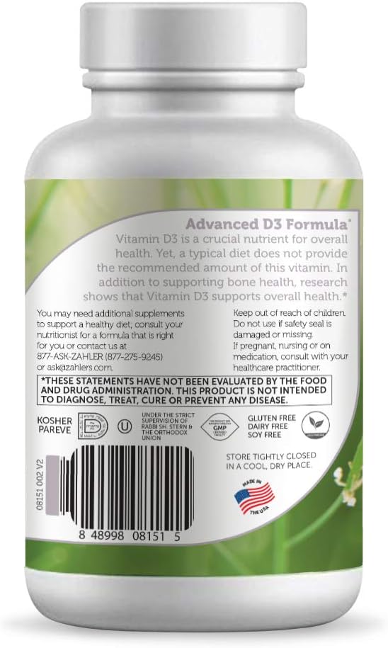 Zahler VITAMIN D3 CHEWABLE 2000IU, an 120 Great