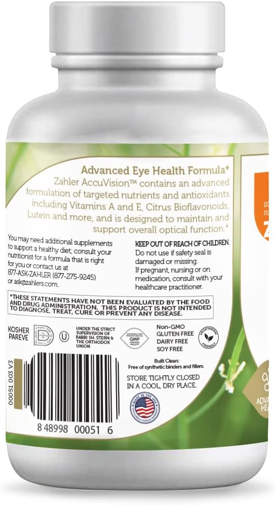 Zahler AccuVision, Advanced Eye Health Formula, 120 Capsules