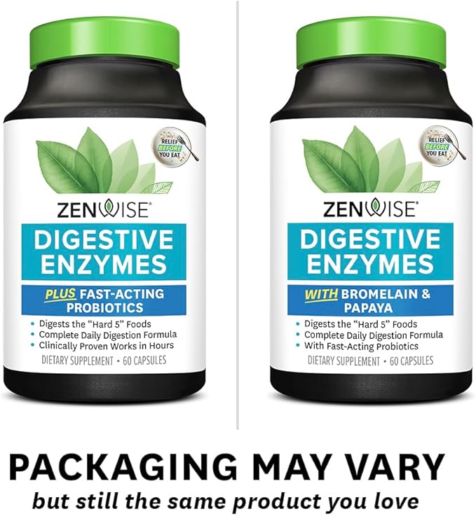 Zenwise Health Digestive Enzymes for Gut Health -60 CT
