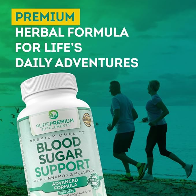 PurePremium Normal Blood Sugar Support Supplement-Cinnamon E-60 Count