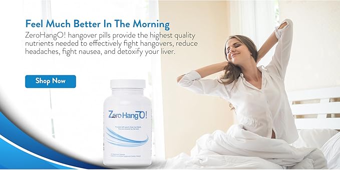 ZeroHangO!- 120 Capsules. Better Morning and Hydration Pills Dihydromyricetin, Taurine, Essential Phospholipids, Glutathione. Recovery, Relief.