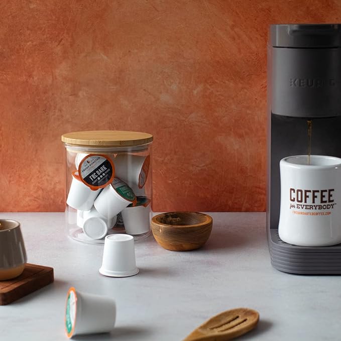 Fresh Roasted Coffee, FRC Dark Roast Blend, Artisan Blend, 24 Pods for K Cup Brewers