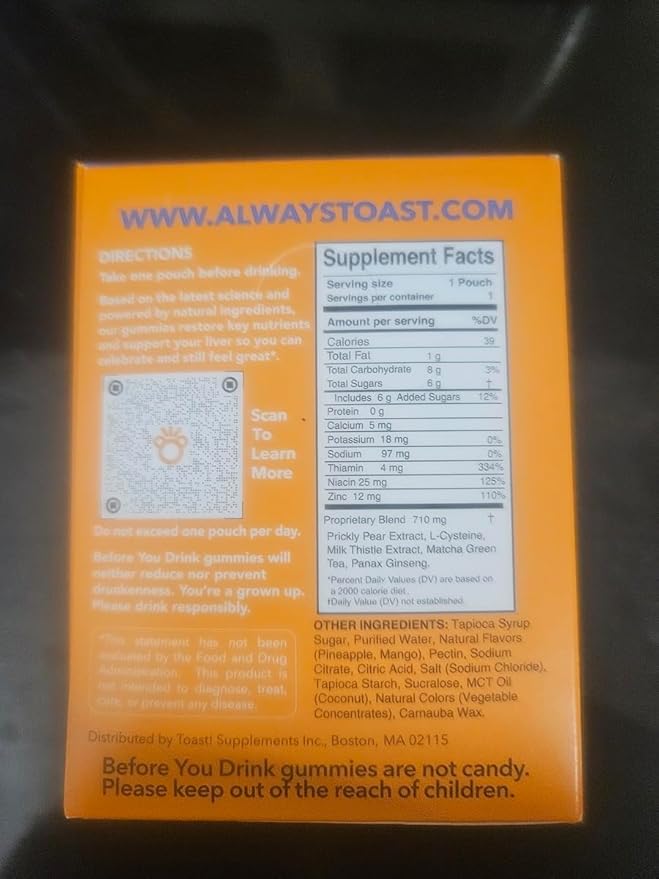 Before You Drink Gummies - Liver Support Supplement - Detox & Relief - L-Cysteine, Milk Thistle, Ginseng - Gift Bags, Kits, Party Favors - Essentials for Weddings, Cruises, Travel - 10 Packs