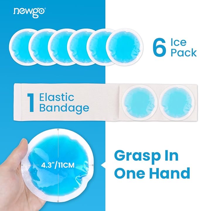 NEWGO Small Ice Packs for Injuries, 6 Pack
