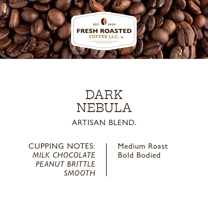 Fresh Roasted Coffee, Dark Nebula, Medium Roast, 72 Pods for K Cup Brewers