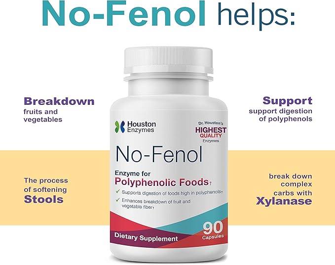 – No-Fenol Enzyme for Polyphenolic Foods 90 Capsules (90 Doses)