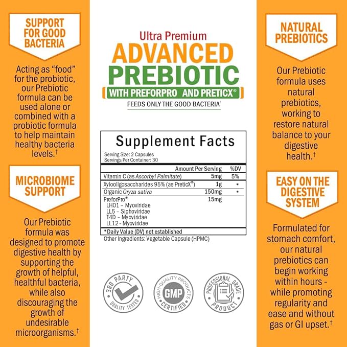 Prebiotics for Advanced Gut Health 60 Capsules
