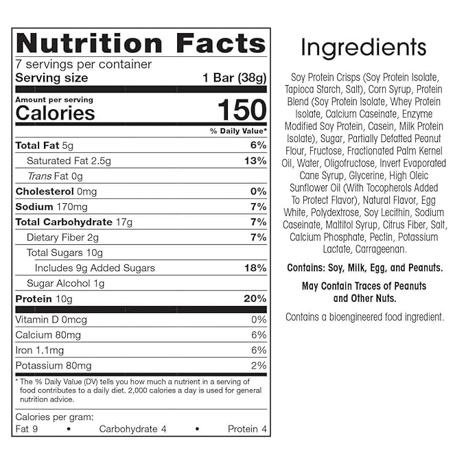 WonderSlim Protein Snack Bar, Peanut Butter Mousse, (7ct)