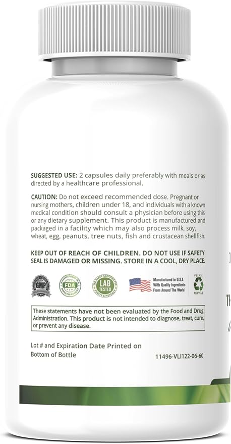 Advanced Thyroid Support – 60 Vegetable Capsules – Supports Healthy Thyroid Function, Energy, and Metabolism