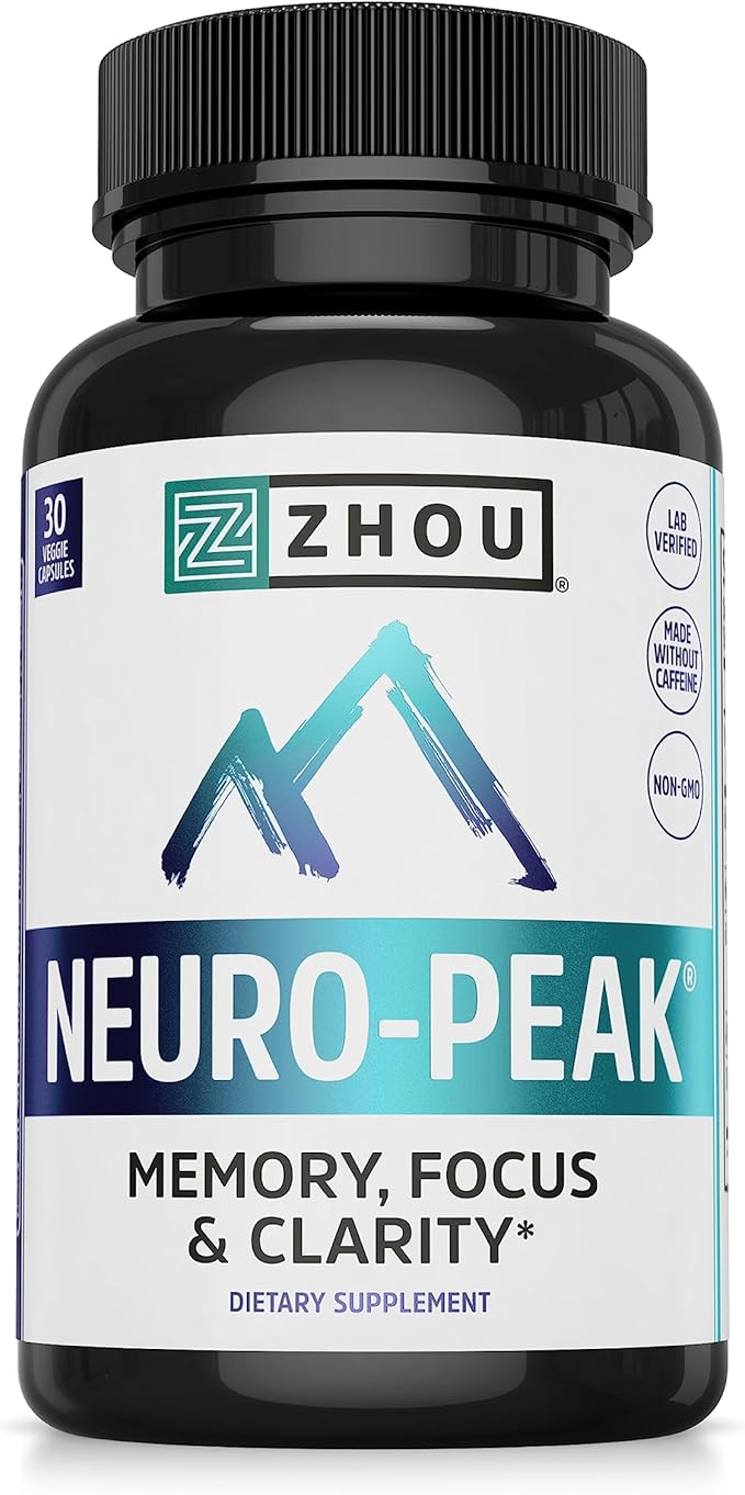 Zhou Neuro Peak Brain Support Supplement 30 VegCaps