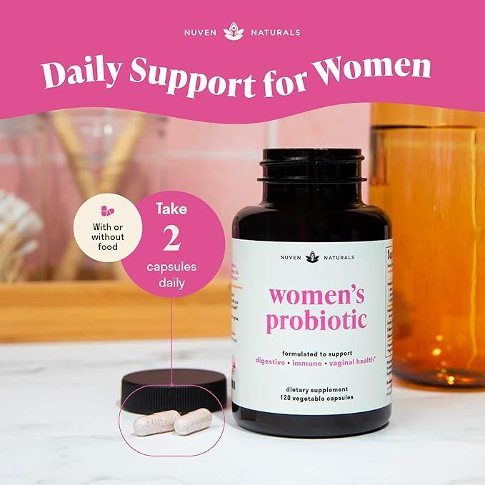 3-in-1 Womens Probiotic - 60 Servings - 12 Unique Strains, Prebiotics, D-Mannose, & Cranberry for Digestive Health, Vaginal Health & Immune Support - Prebiotics and Probiotics for Women | pH Balance
