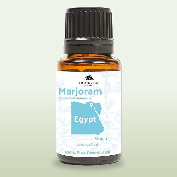 Marjoram Essential Oil - Direct from Essential Oils of Egypt- Pure Essential Oils as Scented Oils for Home or Essential Oils for Candles| 100% Pure Therapeutic Grade (15ml)