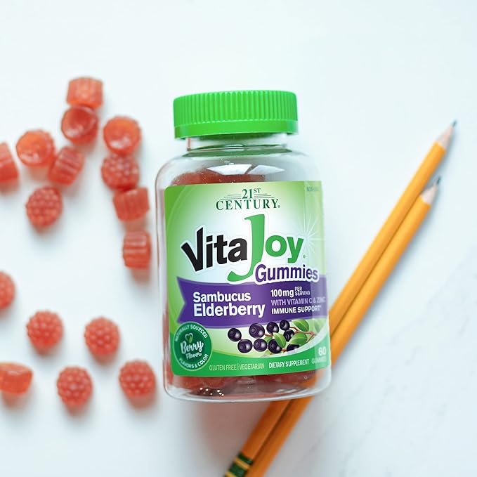 21st Century VitaJoy Sambucus Elderberry Gummies, 60 Count