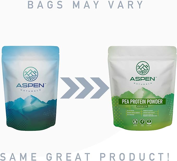Aspen Naturals Pea Protein Powder 5 Lb – Muscle Growth, Digestion, Fullness & Heart Health Support | Unflavored, Plant Based, Soy- & Gluten-Free, Non-GMO, Vegan, Keto & Low Carb | 26g of Protein