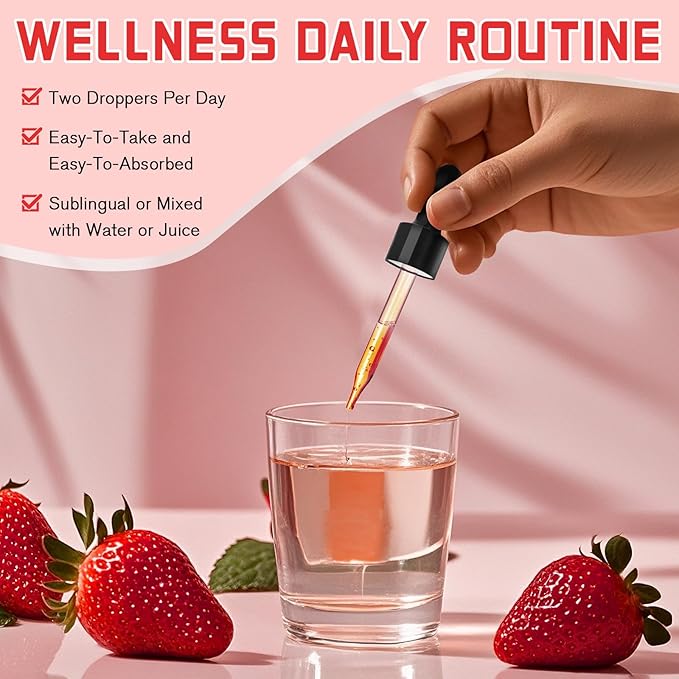 Women Endocrine Superfood Supplement Liquid Drops, Supports Healthy Cortisol Levels, Hormonal Balance, Gut Health, Mood, Sleep Support, Multivitamin+Inositols, Rhodiola, DIM